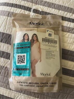New MariaE Beige Control shaper Shapewear Bodysuit medium